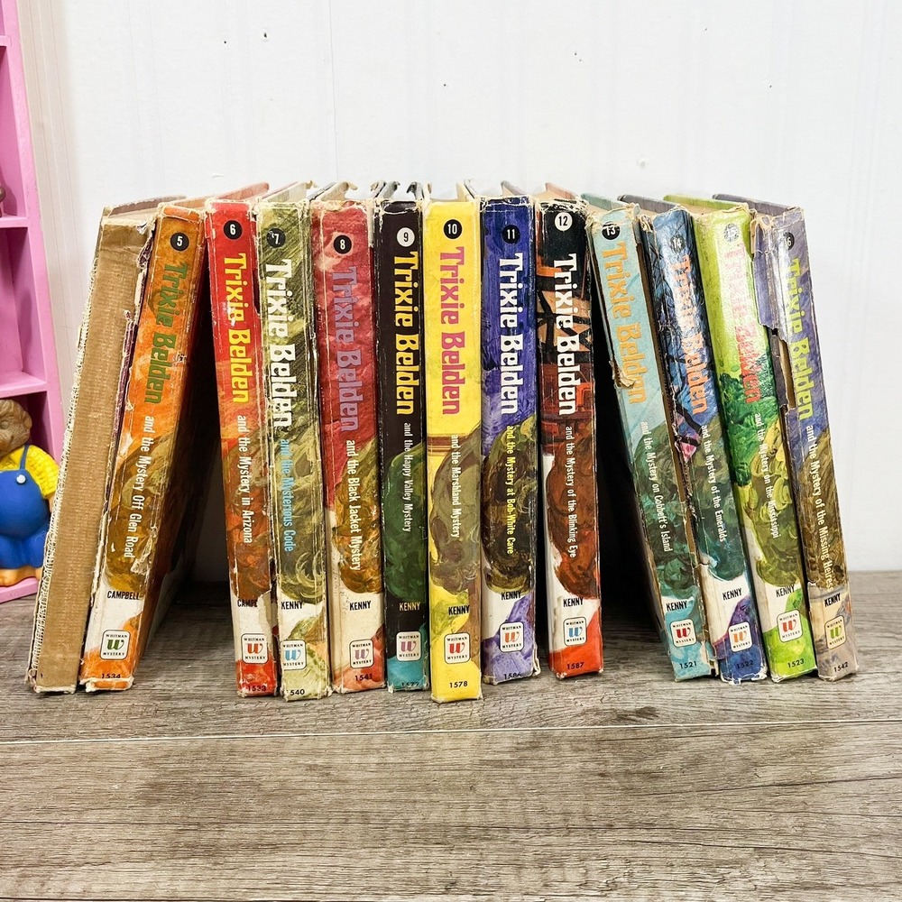 Vintage Trixie Belden Books Whitman Hardcover Lot of 13 Mystery Series 1950s-70s